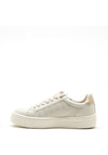 Tamaris Logo Print Zip Lace up Trainers, Light Grey