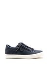 Tamaris Faux Leather Zip Trainers, Navy