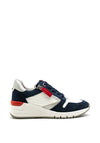 Tamaris Suede Zip Wedged Trainers, Navy