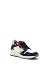 Tamaris Suede Zip Wedged Trainers, Navy