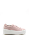 Tamaris Nubuck Leather Platform Trainers, Pink