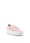 Tamaris Nubuck Leather Platform Trainers, Pink