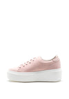 Tamaris Nubuck Leather Platform Trainers, Pink