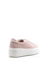 Tamaris Nubuck Leather Platform Trainers, Pink