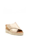 Tamaris Glitter Cross Strap Wedged Sandal, Gold