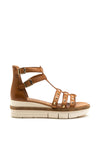 Tamaris Gladiator Low Wedge Sandals, Tan