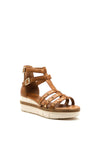Tamaris Gladiator Low Wedge Sandals, Tan