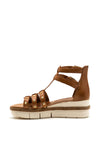 Tamaris Gladiator Low Wedge Sandals, Tan