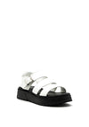 Tamaris Leather Multi Strap Platform Sandals, White