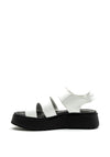 Tamaris Leather Multi Strap Platform Sandals, White