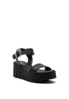 Tamaris Leather Chunky Platform Sandals, Black