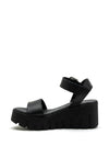 Tamaris Leather Chunky Platform Sandals, Black