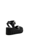 Tamaris Leather Chunky Platform Sandals, Black