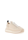 Tamaris Canvas Platform Trainers, Sand
