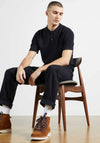 Ted Baker Bump Knitted Polo Shirt, Navy