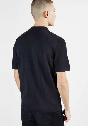 Ted Baker Bump Knitted Polo Shirt, Navy