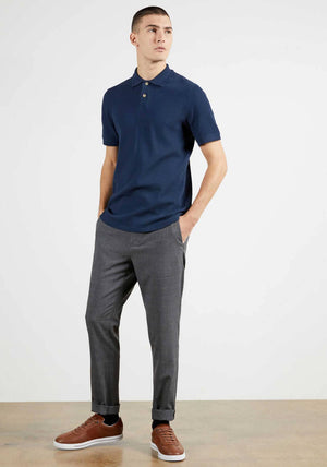 Ted Baker Fushon Waffle Polo Shirt, Navy