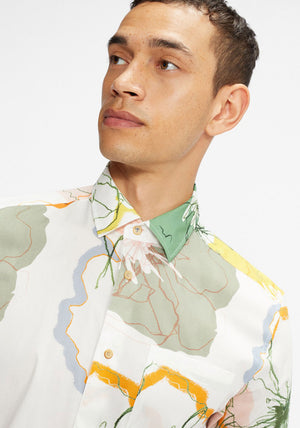 Ted Baker Knittin Oversized Print Shirt, White