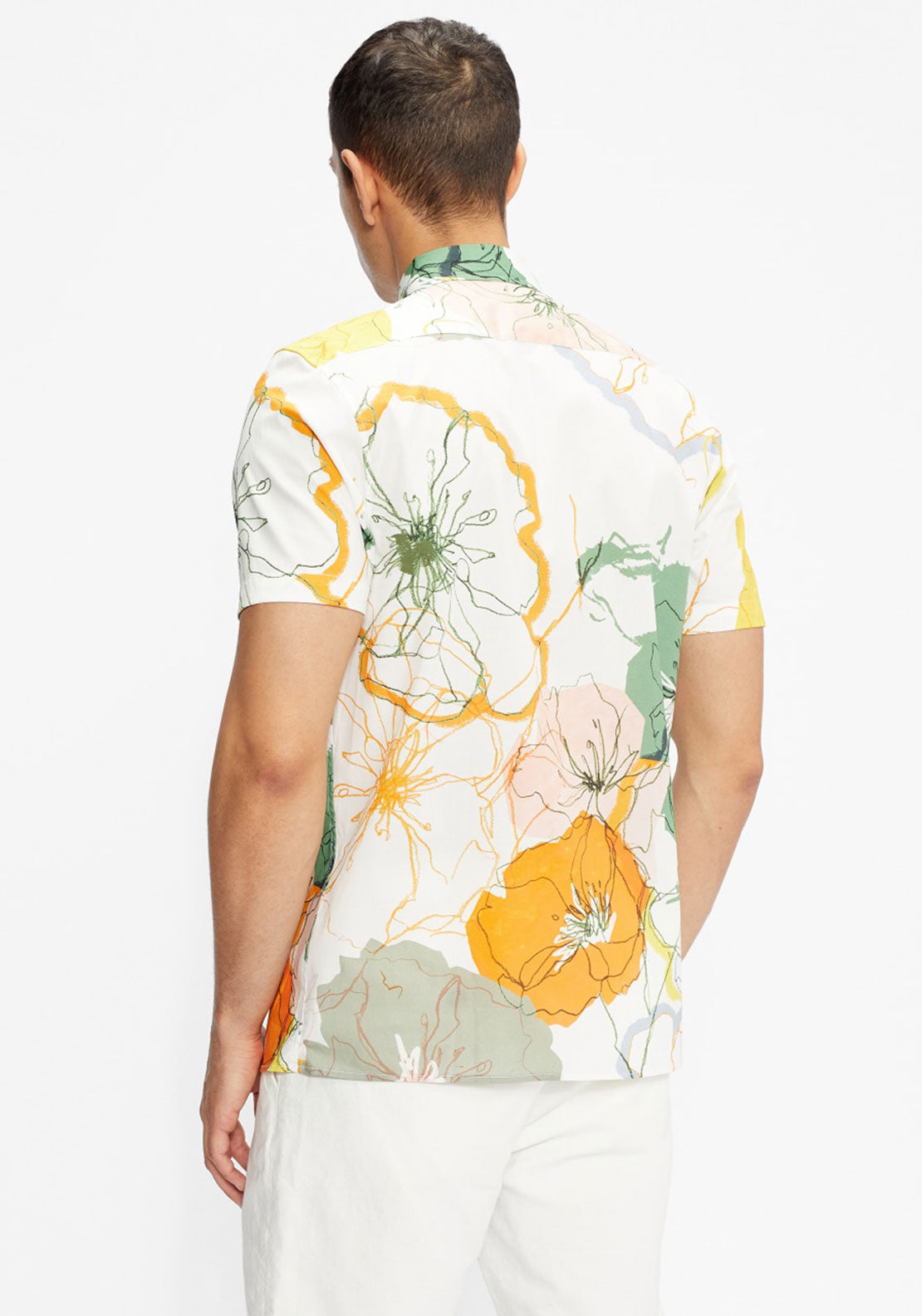 Ted Baker Knittin Oversized Print Shirt, White