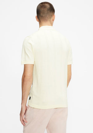 Ted Baker Youfroz Textured Polo Shirt, Cream