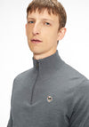 Ted Baker Tooting Fine Knit Half Zip Jumper, Charcoal