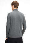 Ted Baker Tooting Fine Knit Half Zip Jumper, Charcoal
