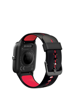 TechMade Move Smartwatch, Black & Red
