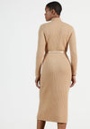 Ted Baker Womens Conniey Knit Midi Dress, Camel