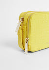 Ted Baker Stina Croc Effect Cross Body Mini Camera Bag, Yellow