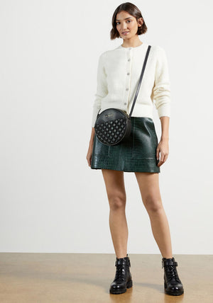 Ted Baker Cirus Quilted Circle Crossbody Bag, Black