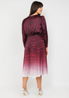 Ted Baker Banarni Zebra Print Midi Dress, Oxblood
