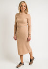 Ted Baker Womens Conniey Knit Midi Dress, Camel