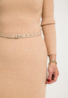 Ted Baker Womens Conniey Knit Midi Dress, Camel