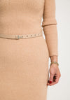 Ted Baker Womens Conniey Knit Midi Dress, Camel