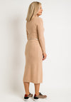 Ted Baker Womens Conniey Knit Midi Dress, Camel