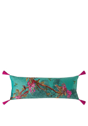 Ted Baker Hibiscus Tassel Cushion, Jade