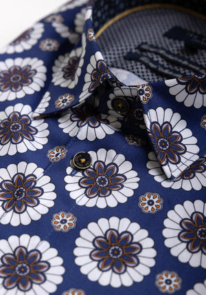Ted Baker Yogaa Bold Geo Print Shirt, Blue