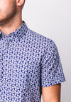 Ted Baker Short Sleeve Floral Shirt, Blue