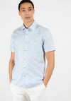 Ted Baker Civiche Linen Short Sleeve Shirt, Light Blue