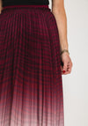 Ted Baker Womens Poliina Pleated Ombre Skirt, Oxblood