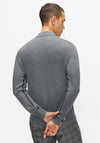 Ted Baker Wembley Core Long Sleeved Polo Shirt, Charcoal