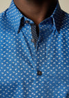 Ted Baker Weare Floral Print Short Sleeve Shirt, Blue