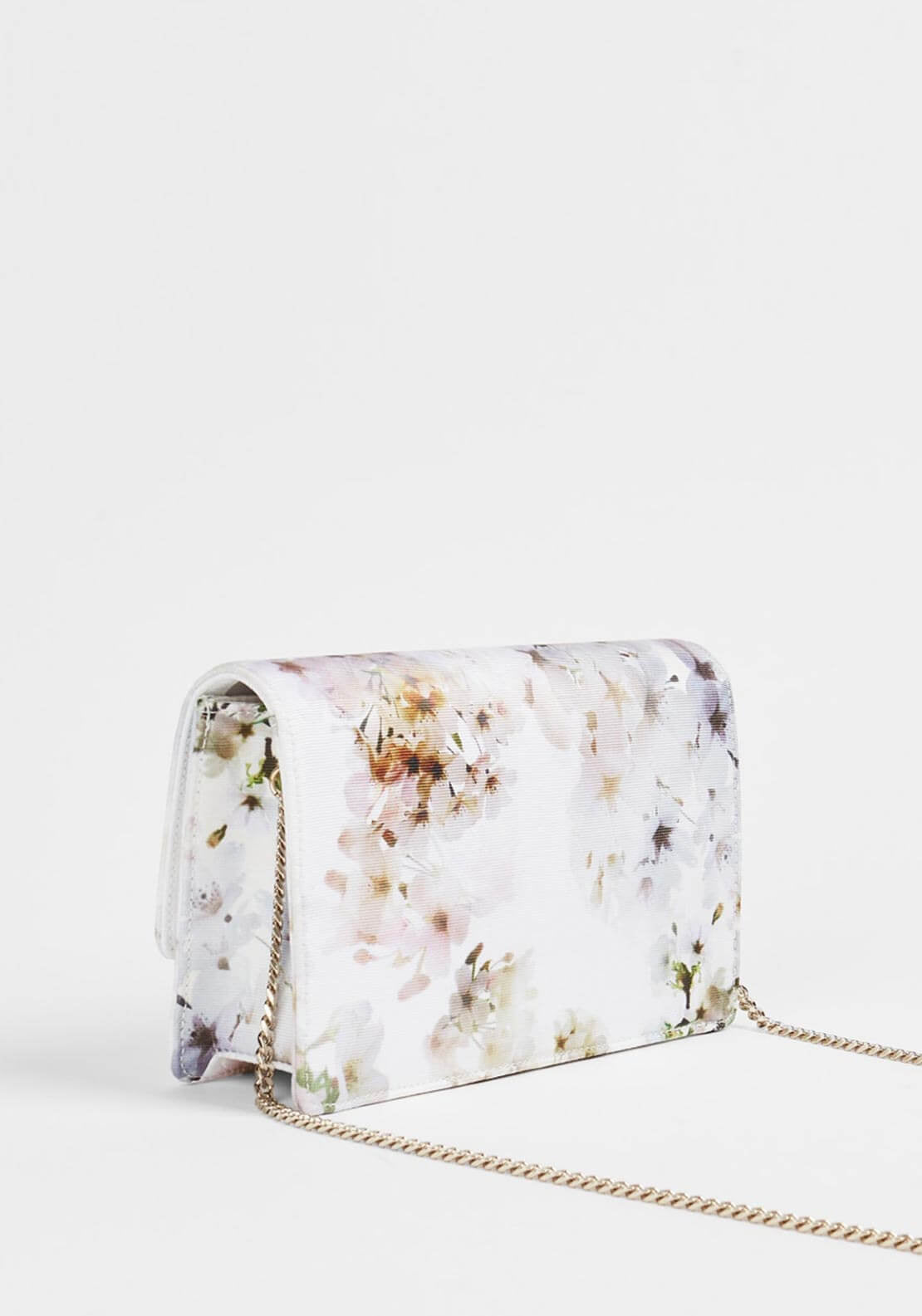 Ted Baker Vivvian Floral Print Evening Bag, Ivory Multi