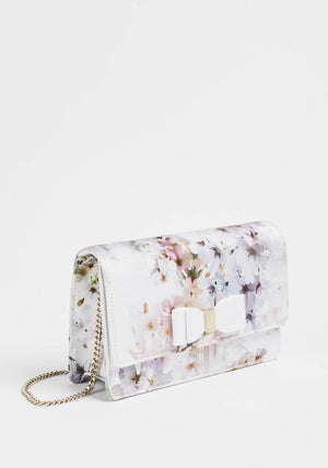 Ted Baker Vivvian Floral Print Evening Bag, Ivory Multi