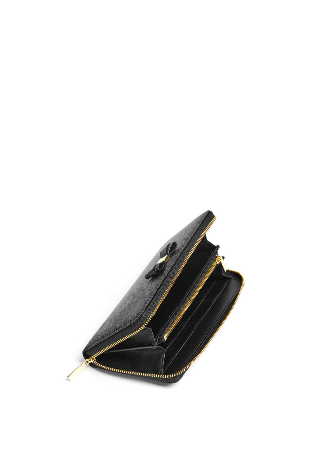 Ted Baker Aubriee Bow Zip Around Large Purse, Black