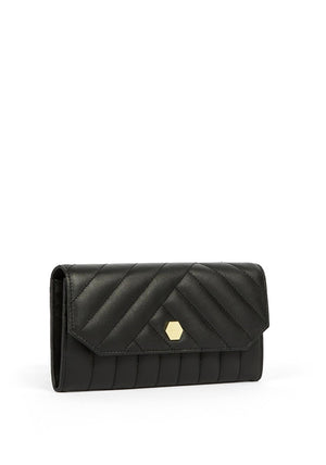 Ted Baker Selbet Quilted Envelope Purse, Black