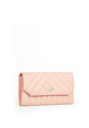 Ted Baker Selbet Quilted Envelope Purse, Mid-Pink
