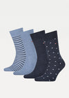 Tommy Hilfiger 4 Pack Mens Gift Box Cotton Socks, Jeans