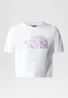 The North Face Girls Short Sleeve Crop Tee, White