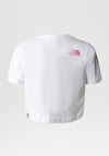 The North Face Girls Short Sleeve Crop Tee, White